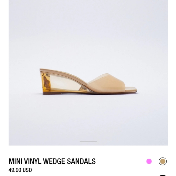 zara mini vinyl wedge sandals